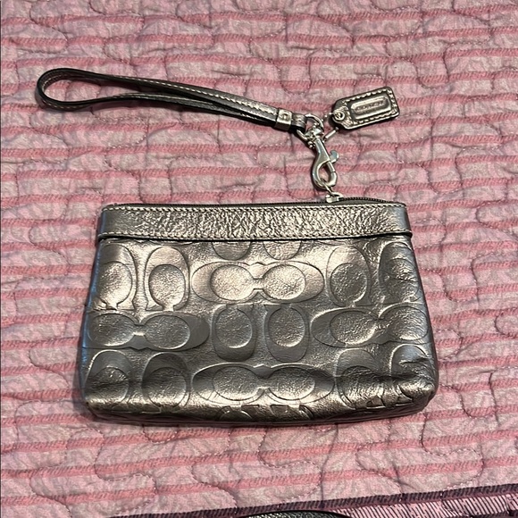 Coach Silver Leather Handbag - Picture 3 of 5